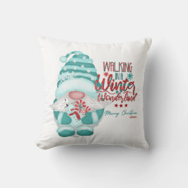 冬のワンダーランドの格言クリスマスの歩く クッション