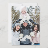 冬のワンダーランドの森のクリスマスフォト シーズンカード (裏面)