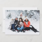 冬のワンダーランドの森の写真クリスマス シーズンカード (裏面)