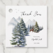 冬のワンダーランドの森の鹿の外は寒い フェイバータグ (正面)