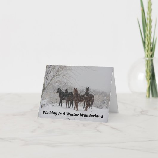 冬のワンダーランドの歩く シーズンカード (正面)