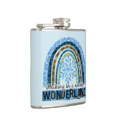 冬のワンダーランドの歩く |ブルーレインボー フラスク (右)