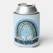 冬のワンダーランドの歩く |ブルーレインボー 缶クーラー (缶裏面)
