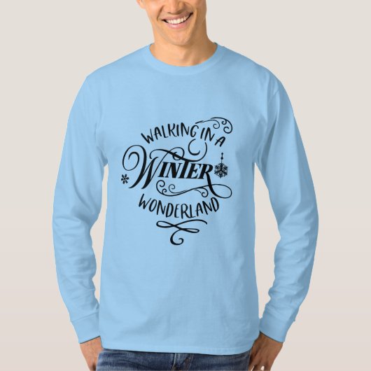 冬のワンダーランドの歩く Tシャツ (正面)
