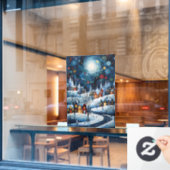 冬のワンダーランドの窓がイクイ ウィンドウサイン (カフェ窓)