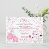 冬のワンダーランドの誕生日招待状 招待状 (スタンド正面)