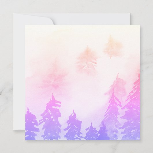 冬のワンダーランドの赤ちゃんシャワーの招待 招待状 (裏面)