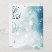 冬のワンダーランドの赤ちゃんシャワー外は寒い 招待状 (裏面)