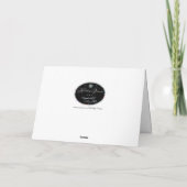 冬のワンダーランドの静かなログキャビン シーズンカード (裏面)