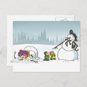 冬のワンダーランドはがき ポストカード (正面/裏面)