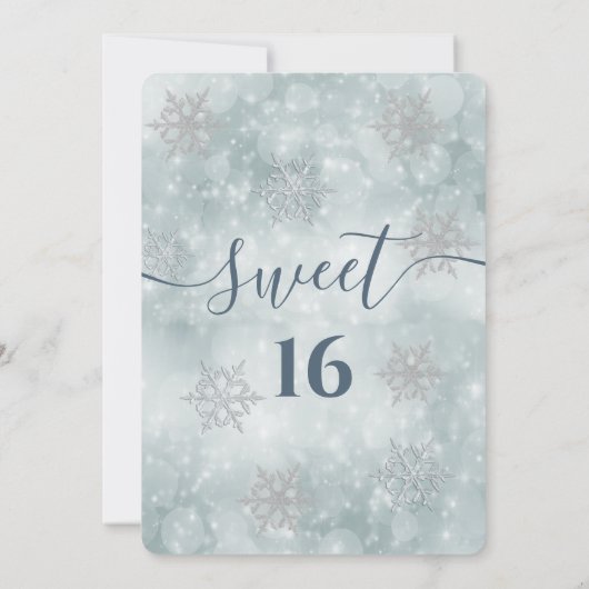冬のワンダーランドほこりっぽい青《写真》ぼけ味甘い16 招待状 (裏面)