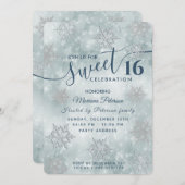 冬のワンダーランドほこりっぽい青《写真》ぼけ味甘い16 invita 招待状 (正面/裏面)