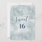 冬のワンダーランドほこりっぽい青《写真》ぼけ味甘い16 invita 招待状 (裏面)