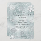 冬のワンダーランドほこりの青い《写真》ぼけ味キンセアニラ 招待状 (正面/裏面)