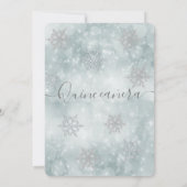 冬のワンダーランドほこりの青い《写真》ぼけ味キンセアニラ 招待状 (裏面)