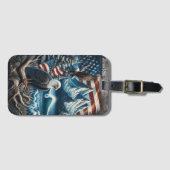 冬のワンダーランドを見守るワシ ラゲッジタグ (正面横)