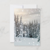 冬のワンダーランドウッドランド雪結婚台本 出欠カード (裏面)