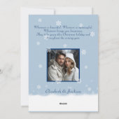 冬のワンダーランドカントリー雪の木家族の写真 シーズンカード (裏面)