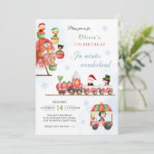 冬のワンダーランドカーニバルキッドクリスマス誕生日 招待状 (スタンド正面)