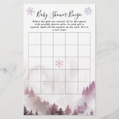 冬のワンダーランドガールベビーシャワービンゴゲーム (正面)