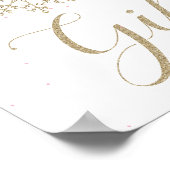 冬のワンダーランドギフトサイン ポスター (角)