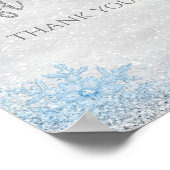 冬のワンダーランドギフトテーブルの看板 ポスター (角)