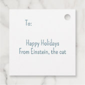 冬のワンダーランドギフトラベルのそり猫 フェイバータグ (裏面)