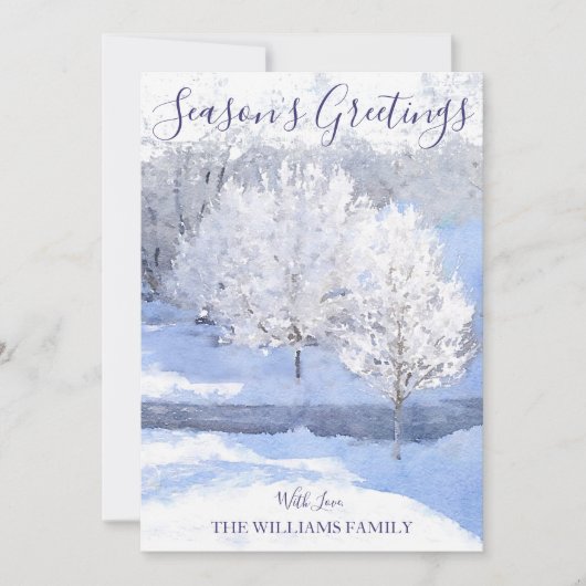 冬のワンダーランドクリスマスの写真 シーズンカード (正面)