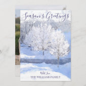 冬のワンダーランドクリスマスの写真 シーズンカード (正面/裏面)