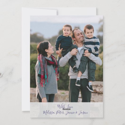 冬のワンダーランドクリスマスの写真 シーズンカード (裏面)