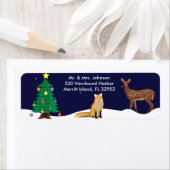 冬のワンダーランドクリスマスアドレスラブル ラベル (インサイチュ)