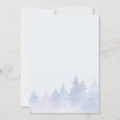 冬のワンダーランドクリスマスニュートラルベビーシャワー 招待状 (裏面)