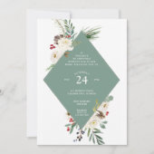 冬のワンダーランドクリスマスホリデーパーティー 招待状 (正面)