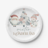 冬のワンダーランドクリスマス ペーパープレート (正面)