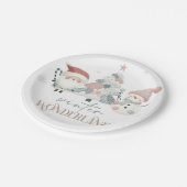 冬のワンダーランドクリスマス ペーパープレート (アングル)