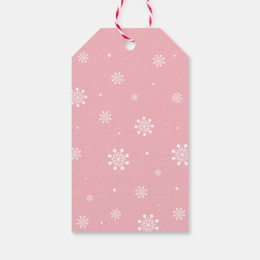 冬のワンダーランドサンキュースノーモアメッセージカード ギフトタグ (裏面)