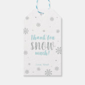 冬のワンダーランドサンキュースノーモアメッセージカード ギフトタグ (正面)