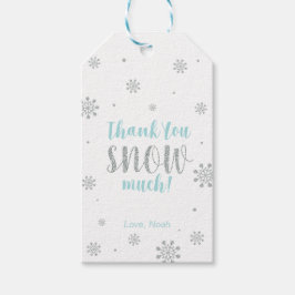 冬のワンダーランドサンキュースノーモアメッセージカード ギフトタグ