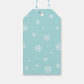 冬のワンダーランドサンキュースノーモアメッセージカード ギフトタグ (裏面)