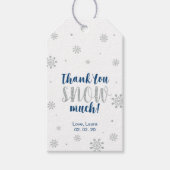 冬のワンダーランドサンキュースノーモアメッセージカード ギフトタグ (正面)
