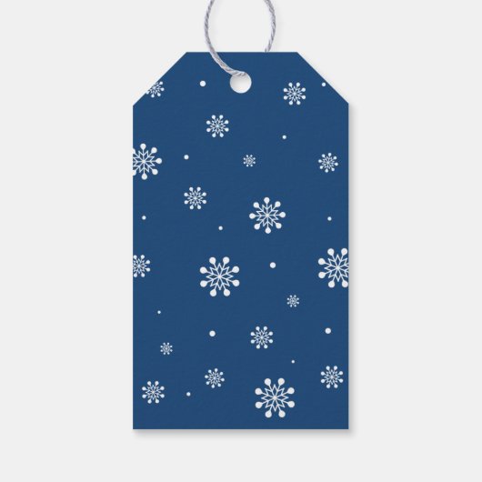 冬のワンダーランドサンキュースノーモアメッセージカード ギフトタグ (裏面)