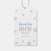 冬のワンダーランドサンキュースノーモアメッセージカード ギフトタグ (正面)