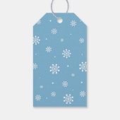 冬のワンダーランドサンキュースノーモアメッセージカード ギフトタグ (裏面)