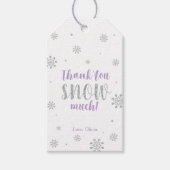 冬のワンダーランドサンキュースノーモアメッセージカード ギフトタグ (正面)