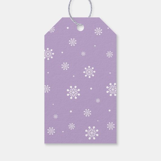 冬のワンダーランドサンキュースノーモアメッセージカード ギフトタグ (裏面)