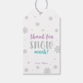 冬のワンダーランドサンキュースノーモアメッセージカード ギフトタグ (正面)