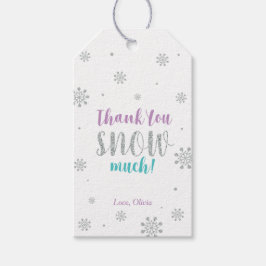 冬のワンダーランドサンキュースノーモアメッセージカード ギフトタグ