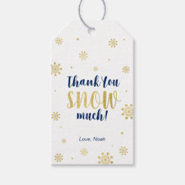 冬のワンダーランドサンキュースノーモアメッセージカード ギフトタグ