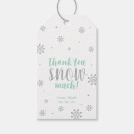 冬のワンダーランドサンキュースノーモアメッセージカード ギフトタグ