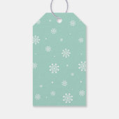 冬のワンダーランドサンキュースノーモアメッセージカード ギフトタグ (裏面)